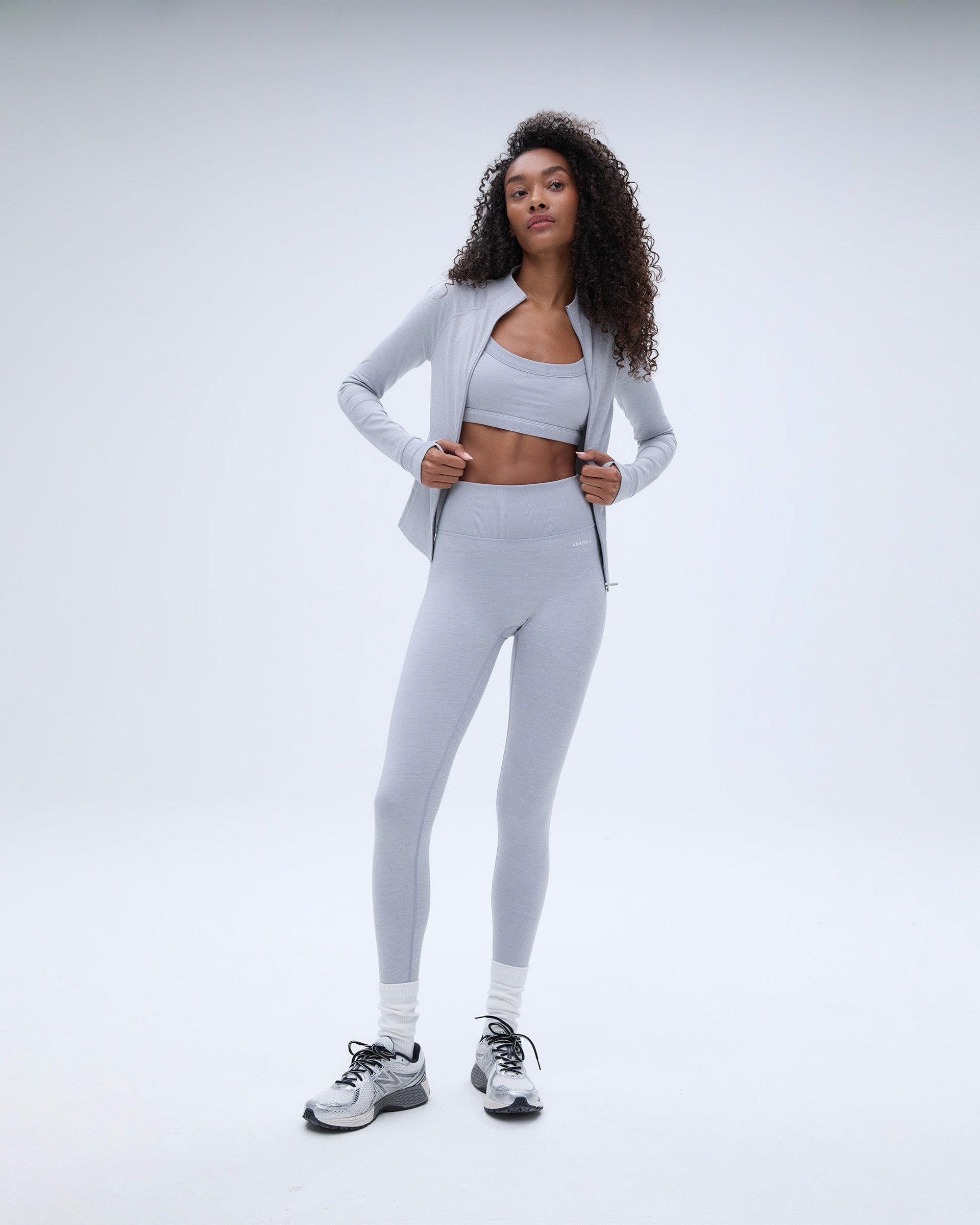 Brushed Legging - Light Gray Melange