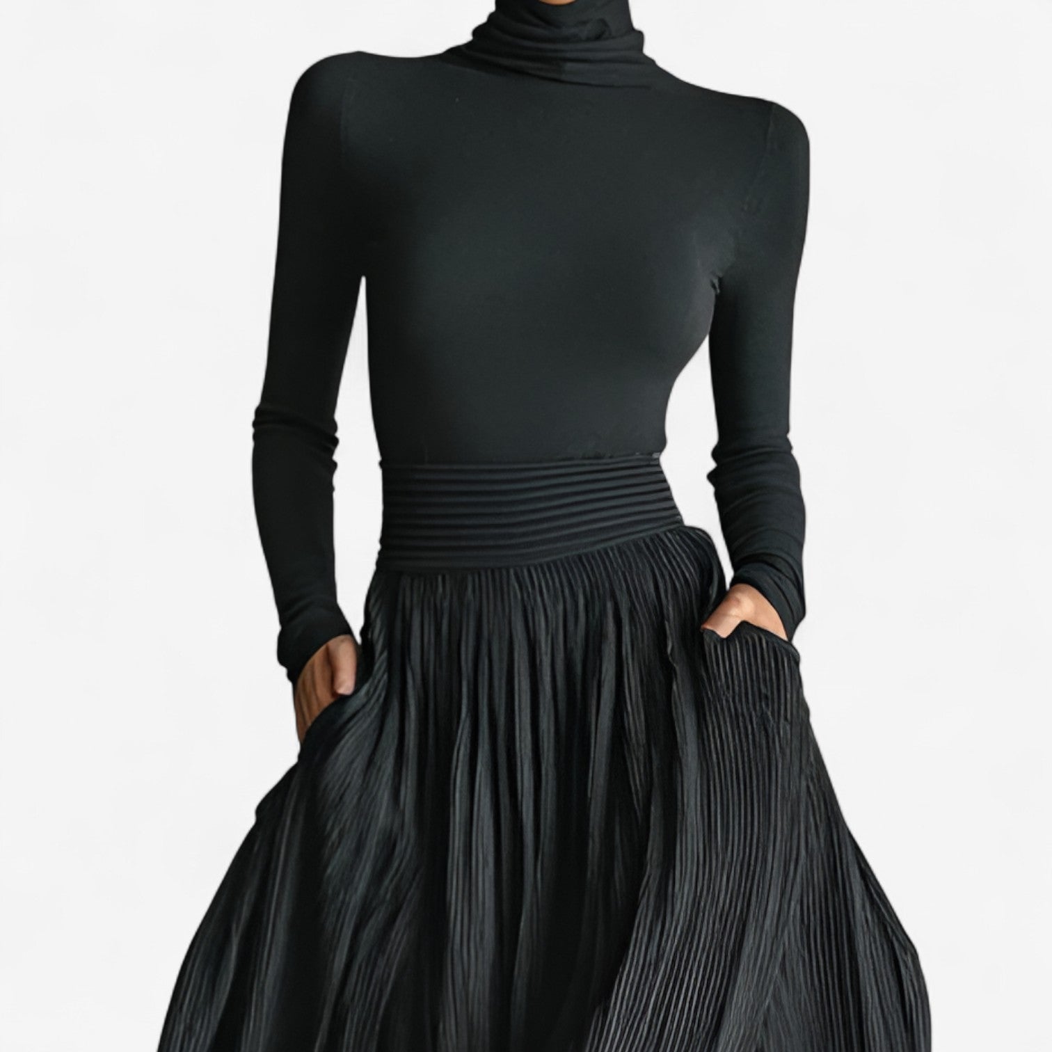 AERIS LONDON™| Cerynn | High Waist Maxi Skirt Plus Shirt