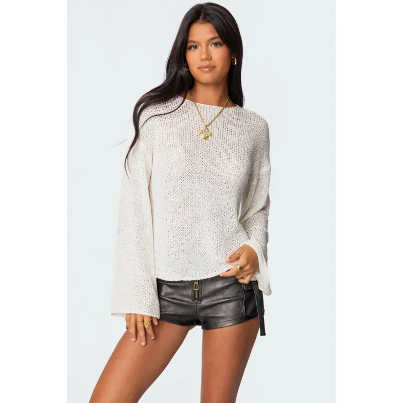 ARIELLA™ - Women's Light Knit Drop Shoulder Sweater Relaxed Fit Casual Pullover