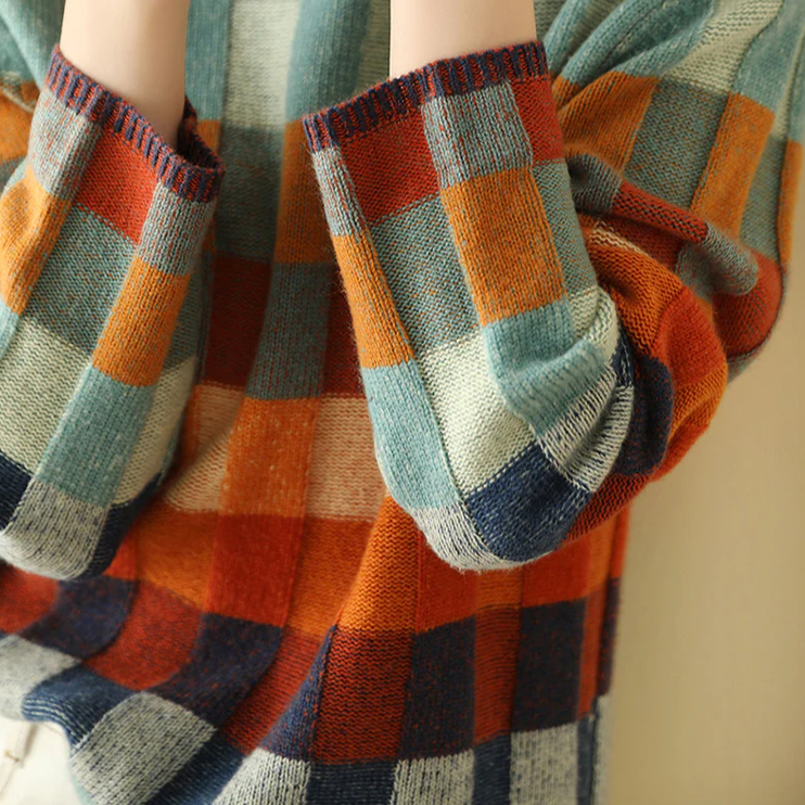 AERIS LONDON™| MIA - Retro-Inspired Plaid Sweater