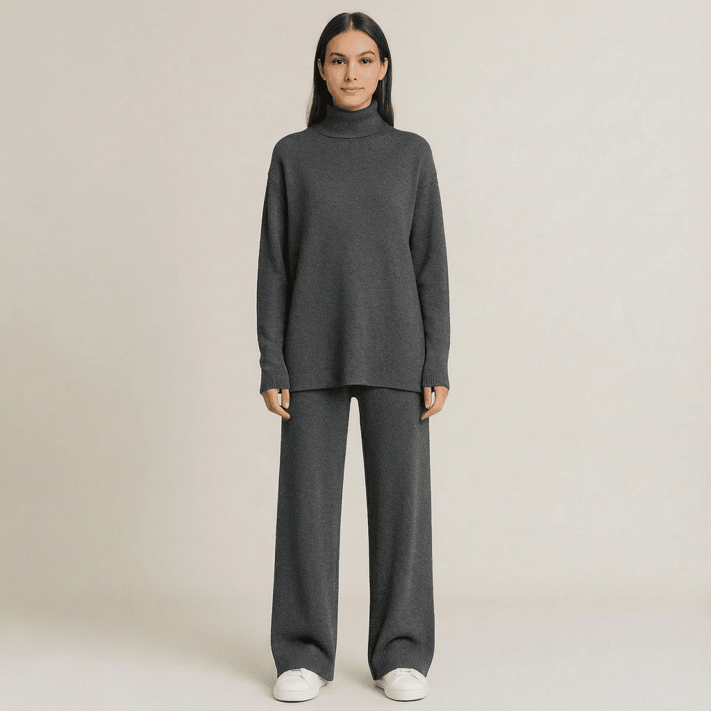 AERIS LONDON™| Lov Knit Turtleneck Top &amp; Pants Set