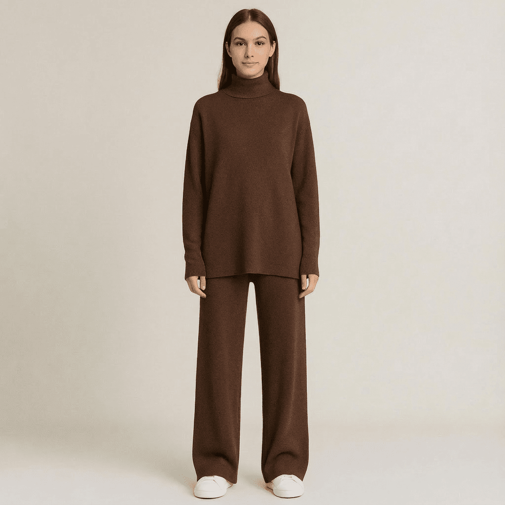 AERIS LONDON™| Lov Knit Turtleneck Top &amp; Pants Set
